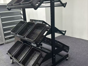 Trgovačka stalaža-gondola za voće-povrće, l-125cm, pod + 3 sprata