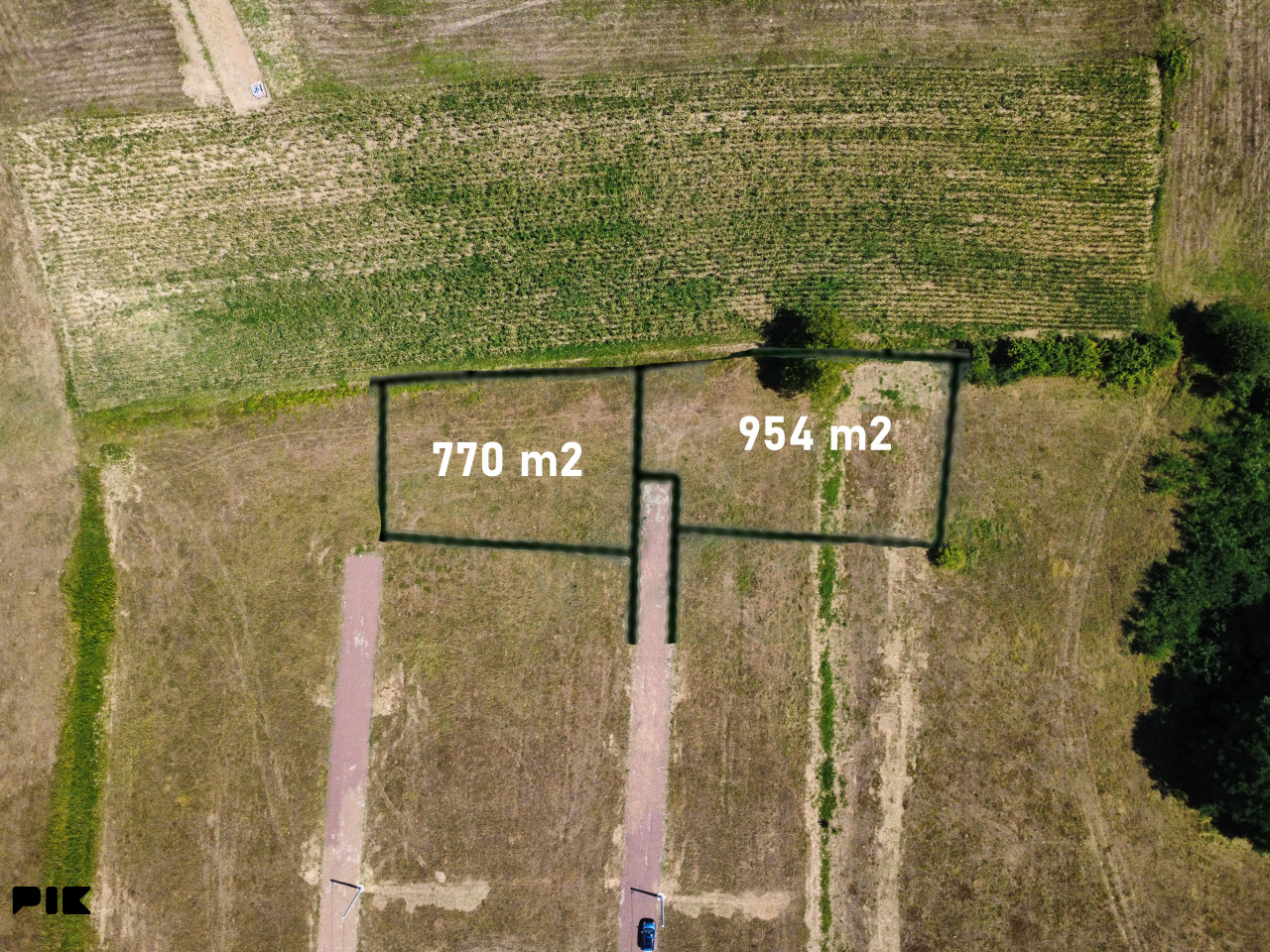 Plac Placevi Motike, Banja Luka, 770 m2 i 954 m2