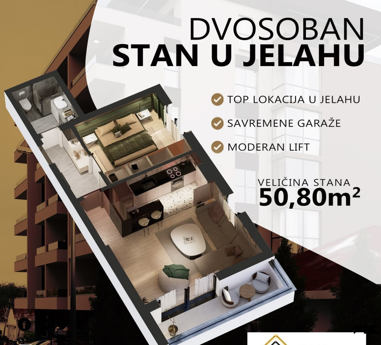Stan Jelah Tešanj 51m2 BHD 2 4
