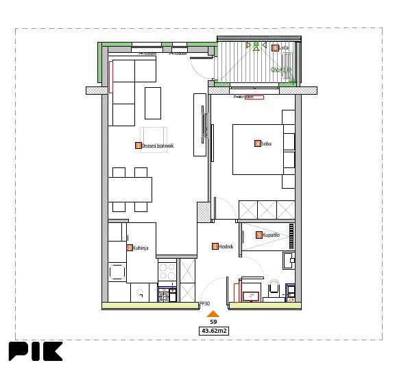 DVOSOBNI STANOVI U IZGRADNJI, OD 43 DO 45m2  Ada, Banjaluka 3