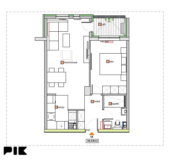 DVOSOBNI STANOVI U IZGRADNJI, OD 43 DO 45m2  Ada, Banjaluka 4