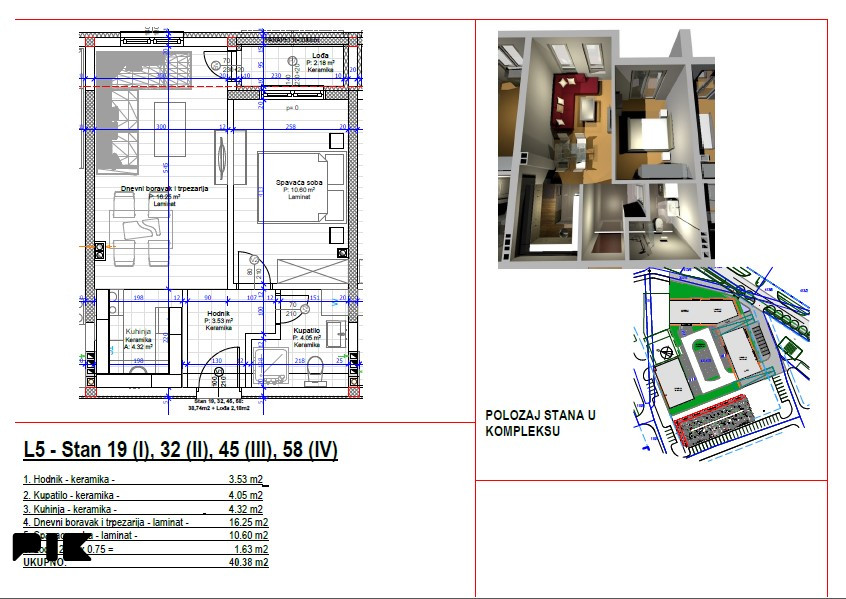Dvosobni stanovi 40m2 u izgradnji, Budžak-Lazarevo, Banjaluka 2