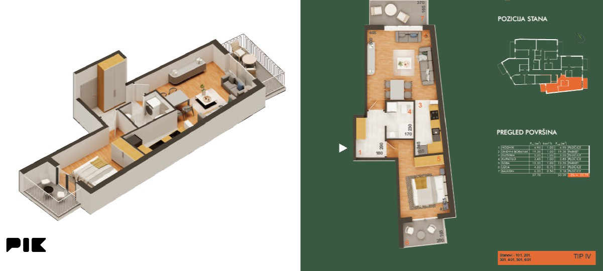 Dvosobni stanovi 54m2, Budžak kod Jelšingrada Banja Luka 2