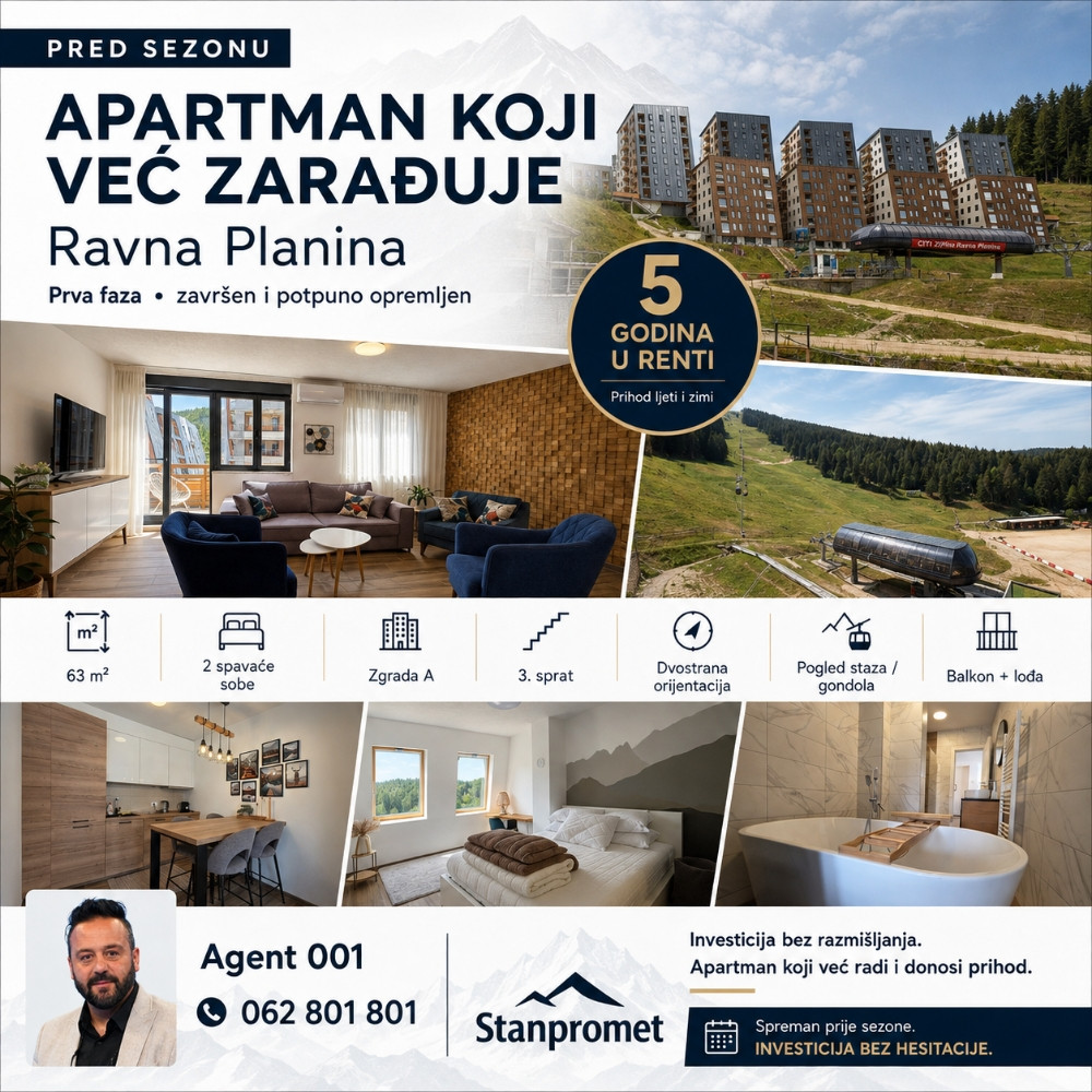 Prodaja trosoban app ski centar Ravna Planina 17
