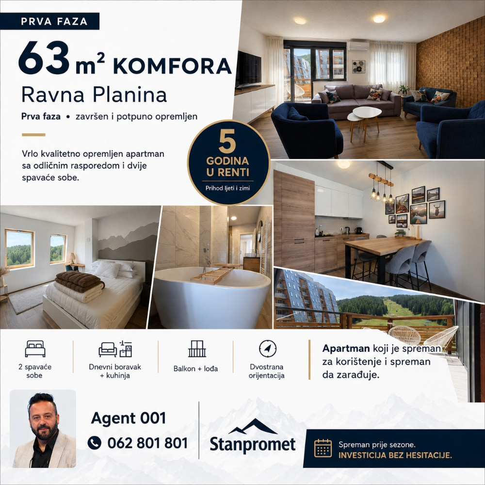 Prodaja trosoban app ski centar Ravna Planina 18