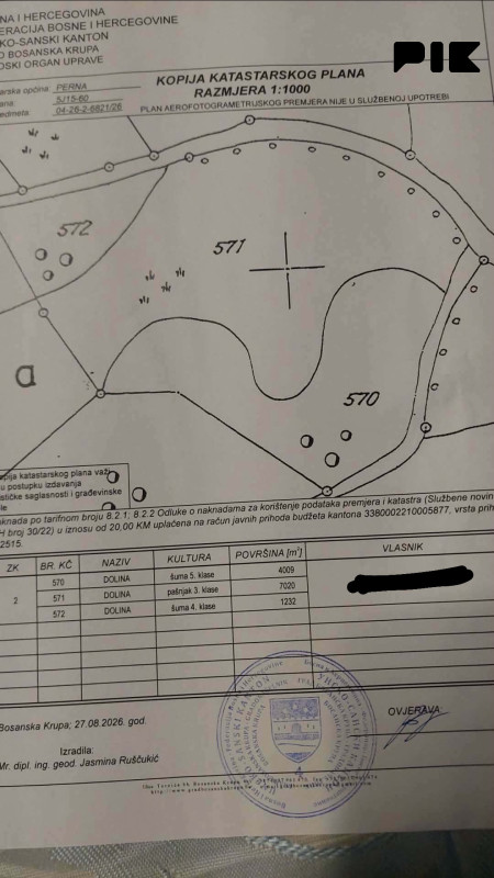 Zemljište Bosanska Krupa (Cojluk) 12250m2