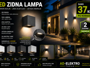 Zidna Vanjska LED Lampa 6W  Bijela Antracit Crna Silver