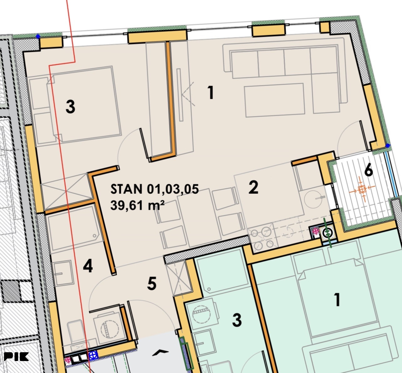 Stan Centar Banja Luka 39,61m2 6