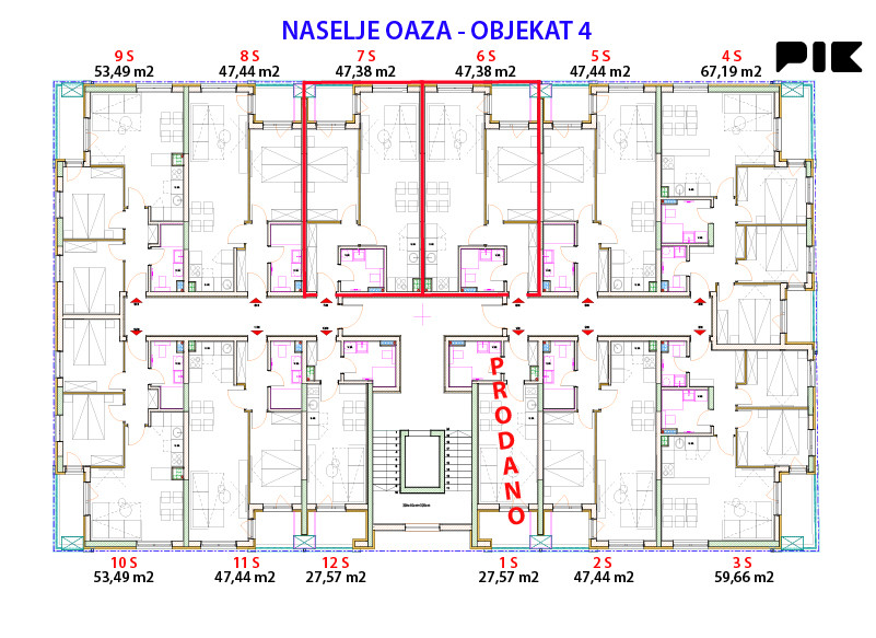 Stan Trebinje 47.38m2 - Naselje OAZA 5