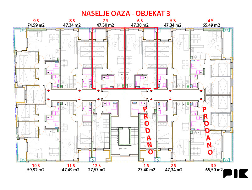 Stan Trebinje 47.38m2 - Naselje OAZA 6
