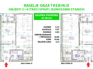 Stan Trebinje 47.38m2 - Naselje OAZA photo 4
