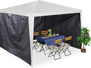 Set sivih bočnih stranica za paviljone, dimenzija, 3 komada