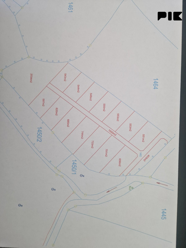 Zemljište Gornja Piskavica - Isparcelisani placevi 8