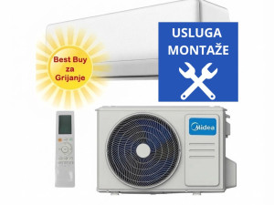 Midea 12-ka A+++ INVERTER All Easy Pro Nordic -25 SA UGRADNJOM
