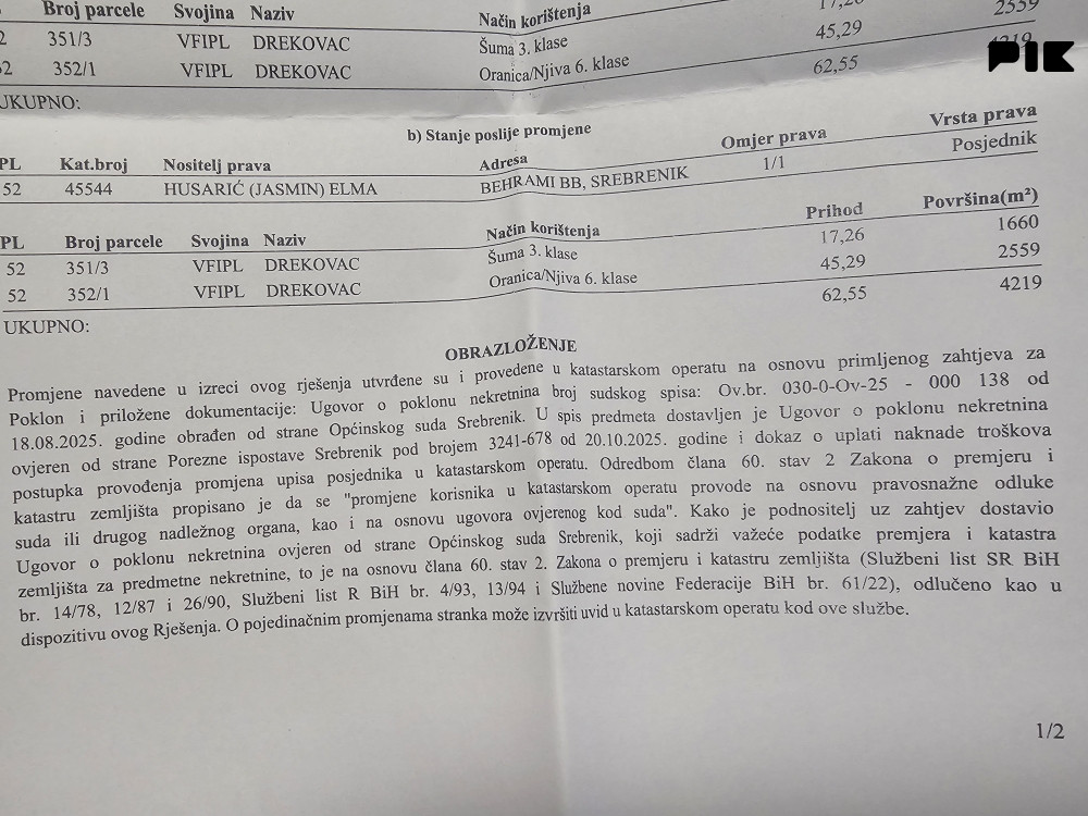 Zemljište Srebrenik