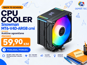 CPU Cooler Snowman MT6-V4D-ARGB Black DOPER B2S