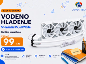 CPU Cooler Snowman KS360 White vodeno hlađenje DOPER B2S