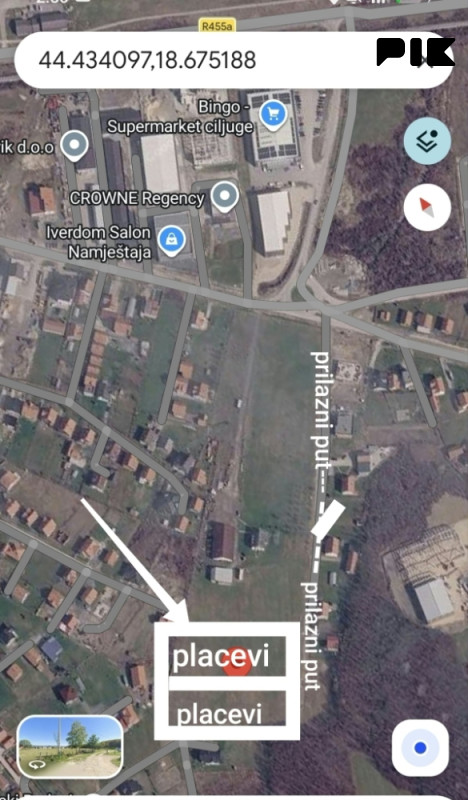 Zemljište Živinice Ciljuge || kod kruznog toka