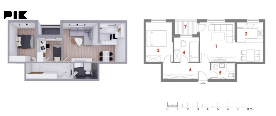 STAN SA 2 SP. SOBE, 52,91m2, ODLIČAN RASPORED 2
