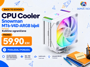 CPU Cooler Snowman MT6-V4D-ARGB White DOPER B2S