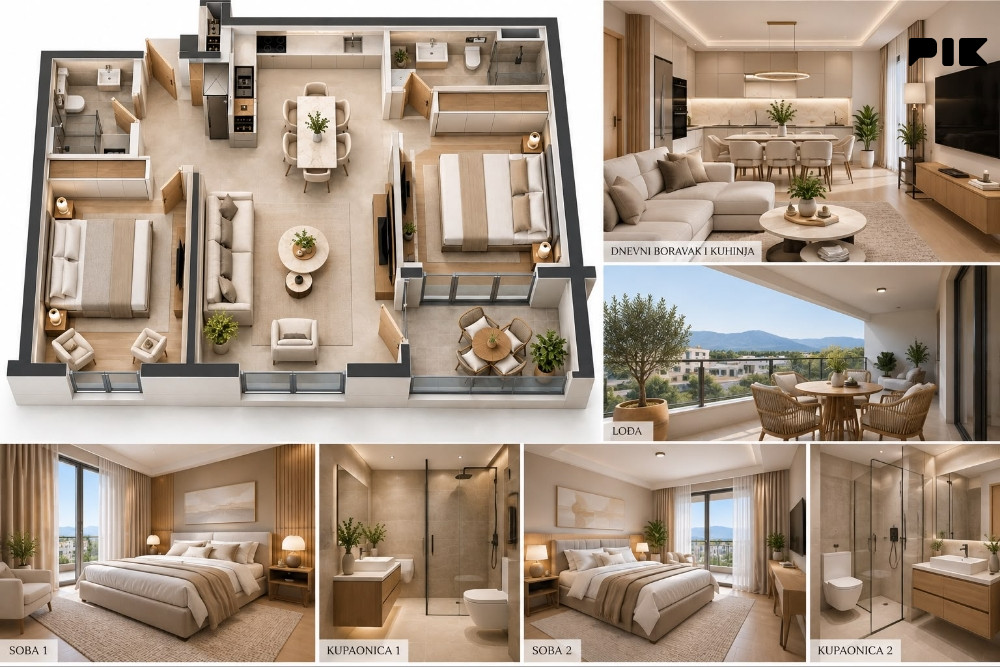 Ljubuški Living / dvosobni stan 71.44m2 A08 u izgradnji