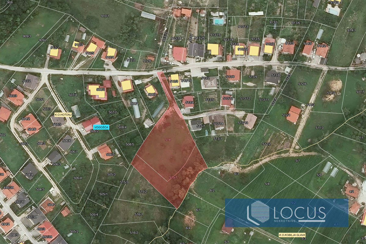 LOCUS: Zemljište površine 4.419m2, Orahov brijeg, Vogošća