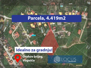 LOCUS: Zemljište površine 4.419m2, Orahov brijeg, Vogošća