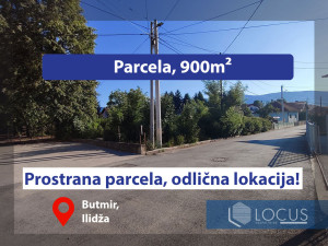 LOCUS: Parcela površine 900m2, Butmir, Ilidža