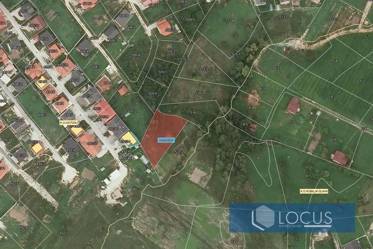 LOCUS: Zemljište 1.223m2, Orahov brijeg, Vogošća