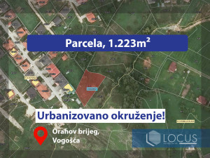 LOCUS: Zemljište 1.223m2, Orahov brijeg, Vogošća