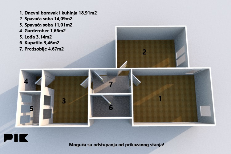 Lijep, manji trosoban stan, Buća Potok 18