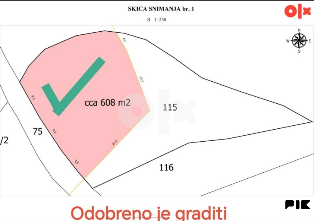 KISELJAK plac 1300 m3 za gradnju 2