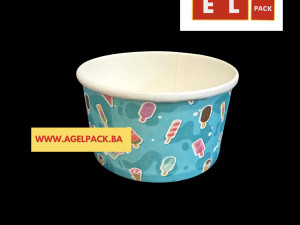Casa za sladoled  160 ml 8x4,5cm  60 kom  paket