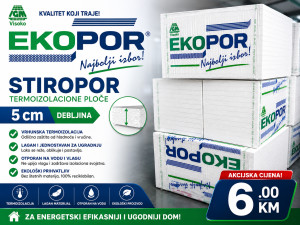 Stiropor 5 cm EKOPOR - Termoizolacija za fasadu i dom
