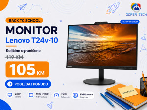 Monitor Lenovo T24v-10 23,8" FHD + integrirana kamera DOPER B2S