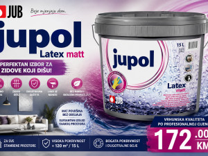JUPOL Latex Matt 15L periva unutrašnja boja JUB
