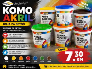 KOMOCHEM Komoakril Boja za Beton 0,75 L  Više Nijansi