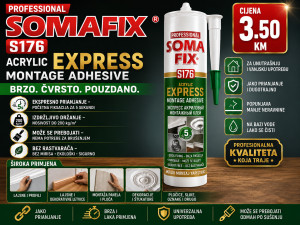 SOMAFIX S176 Express montažno ljepilo 310ml akrilno