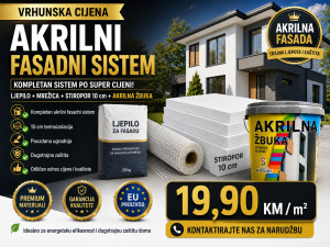 Fasada 10 cm sa Akrilnom Žbukom - po m2- TOP CIJENA! Dostava!