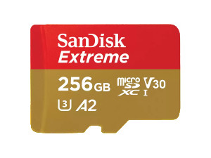 Micro SD SanDisk Extreme 256GB 190MB/s - SDSQXAV-256G-GN6MN