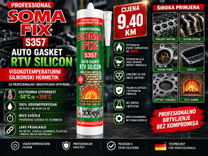 Visokotemperaturni RTV silikon Somafix S357