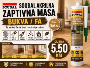 Soudal akrilni silikon za parket i drvo 280ml - Bukva