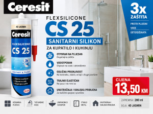 Ceresit CS 25 sanitarni silikon Jasmin 40 280ml