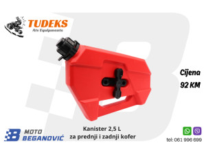 Kanister 2,5 l za prednji i zadnji kofer