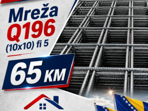Mreža armaturna Q196 (10x10) fi 5