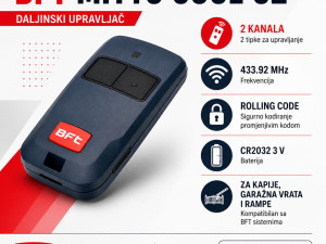 BFT MITTO COOL C2 daljinski za kapiju garazu 433,92 MHz