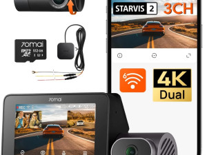 70MAI Dash Cam 4K T800 HDR Premium Set Dash Cam + Rear Camera Kit