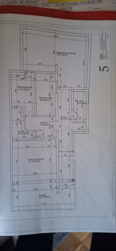 Trosoban apartman Neum Surdup prodaja TERASA 6