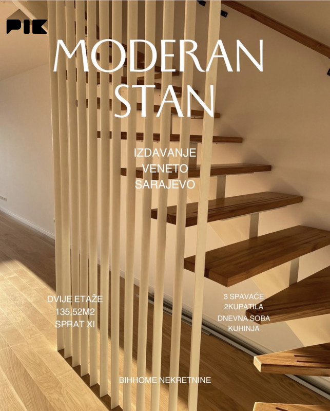 Dvoetazni stan Sarajevo, 135m2, Novi Grad, Veneto, 2 garaze 2
