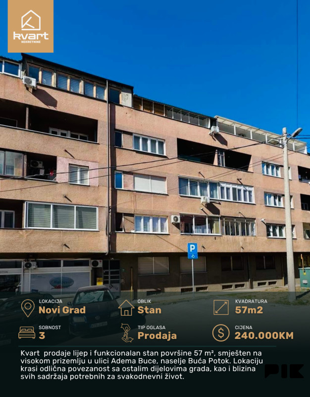 Stan Sarajevo - Novi Grad | Kvart Nekretnine